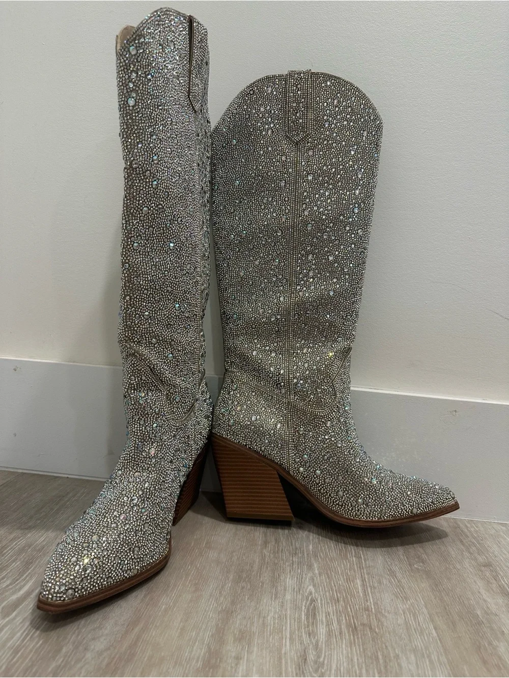 Women’s Sparkle Western Boots - Silver